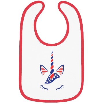 Discover USA Flag Unicorn Sublimation Bibs
