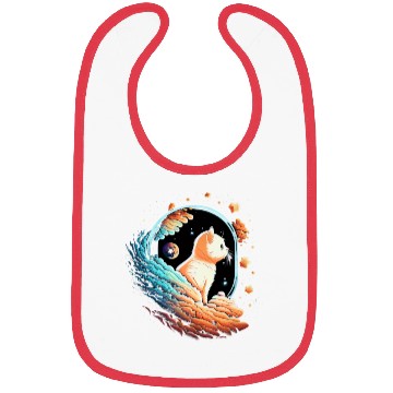 Discover Astronaut Cat Space Cat on Galaxy Cat Lover Bibs