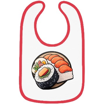 Discover Colourful sushi Bibs