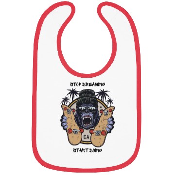 Discover The monkey with skateboard Bibs