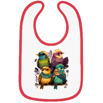 Discover Bird Family Bibs