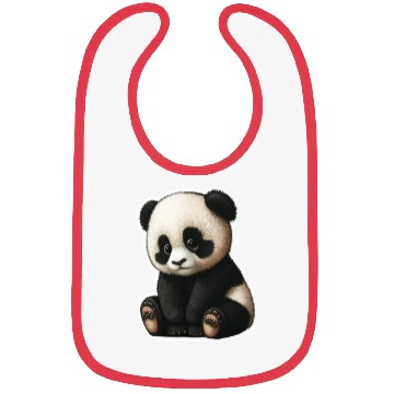 Discover Cute little Panda playing design Bibs