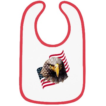 Discover Patriotic Eagle US American Flag Bald Eagle USA Bibs