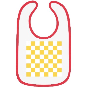 Discover Yellow checker rectangle background. Bibs