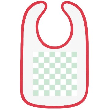 Discover Green pastel checker rectangle background. Bibs