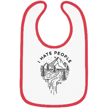 Discover I Hate People Adventure Mountains Nature Bibs