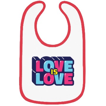 Discover Love is love retro Bibs