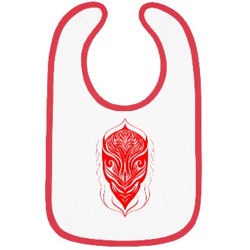 Discover MYSTRY ZOMBIE GOTHICFACE abstract monster face RED Bibs
