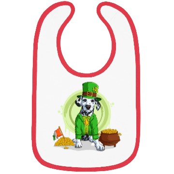 Discover Dalmatian Puppy, Irish Flag, Gold, Shamrock Dog St Bibs