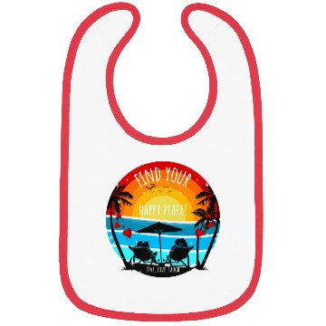 Discover Find Your Happy Place alt 2 Sunset Palms Bibs