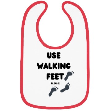 Discover Use Walking Feet Swag Bibs