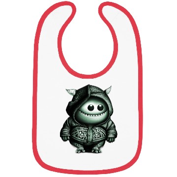 Discover Goofy Looking Monster Green Bibs