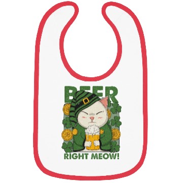 Discover Beer Right Meow Bibs