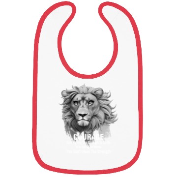 Discover Lion Courage Inspirational Quote For Leo Bibs