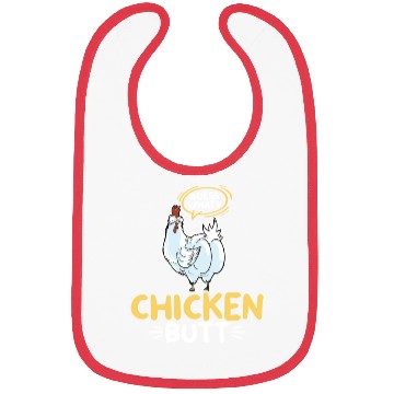 Discover Guess What Chicken Butt Chicken Rooster Farmer Bibs