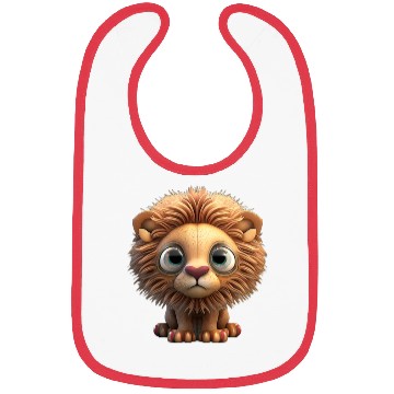 Discover Cute little lion comic character Bibs