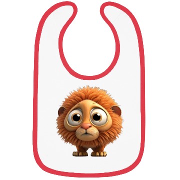 Discover Cute little lion comic character Bibs