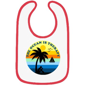 Discover The Ocean Is Therapy Bibs