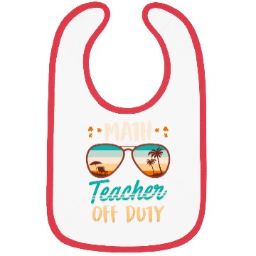 Discover Math teacher off duty school vacation math teacher Bibs