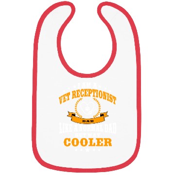 Discover Funny Vet Receptionist Dad Bibs