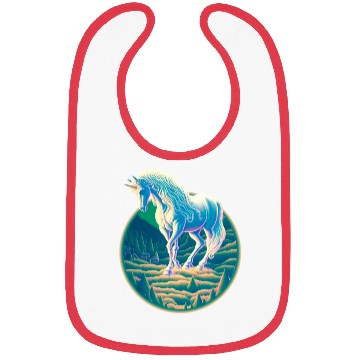 Discover Unicorn in Mountain Landscape Bibs