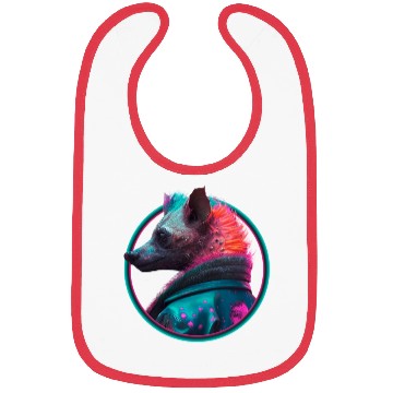 Discover Punk hyena in leather jacket Bibs