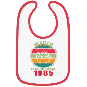 Discover March vintage 1985 38th birthday gift man Bibs