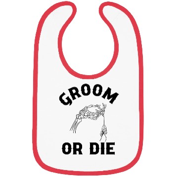 Discover Gothic Wedding Groom Or Die Spider Design Bibs