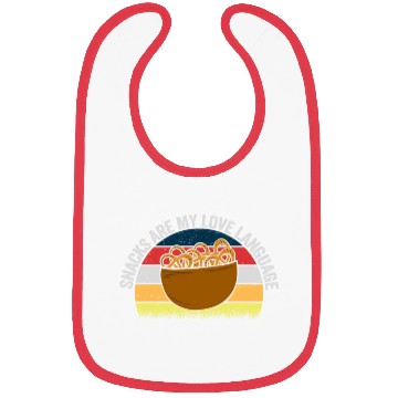 Discover Snacks Are My Love Language Bibs