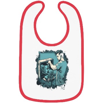 Discover AV Technician Wall-Mounted Screen Projector Bibs