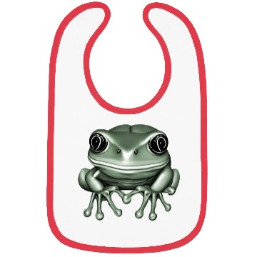 Discover cute frog green Bibs