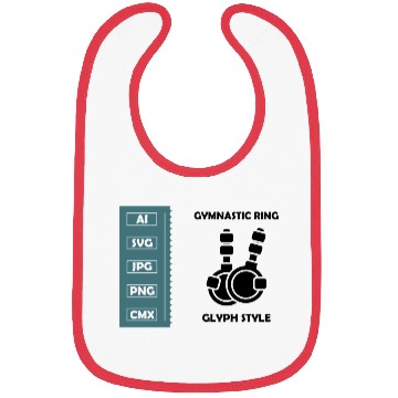 Discover Gymnastic ring Vector Glyph Icon Bibs