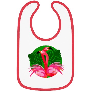 Discover Flamingo Birds Love Hug Bibs