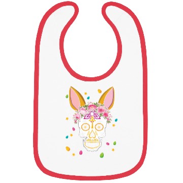 Discover Happy Easter Sunday Bunny Dia De Los Muertos Bibs