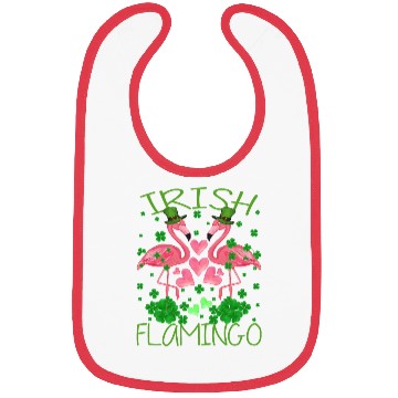 Discover Irish Flamingo St Patrick's Day Bibs