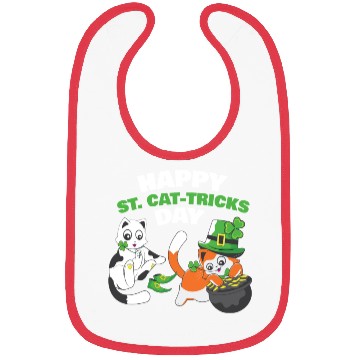 Discover Cat Happy St Catricks Day Ireland Bibs