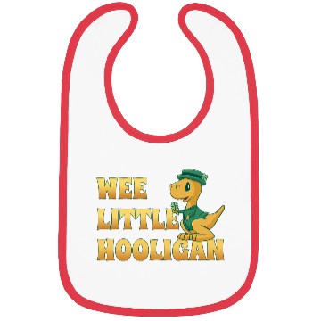 Discover Wee Lil Hooligan loves Dinosaur St Patrick Day Bibs