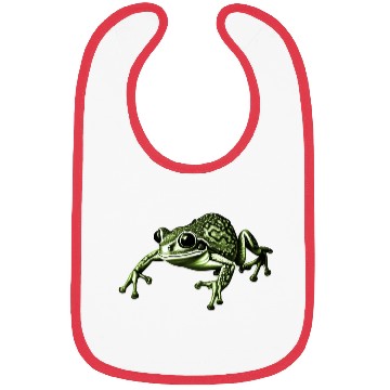 Discover cute frog green Bibs