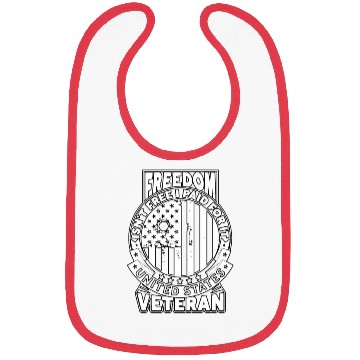 Discover Freedom Isn't Free I Paid For It Military Veteran Bibs