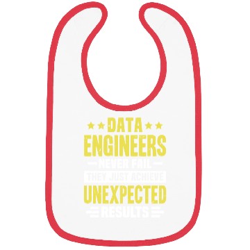 Discover Data Engineer Engineering Funny Design Never Fail Bibs