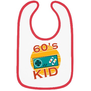 Discover Gamer Kid Retro 60s 1960s Bibs