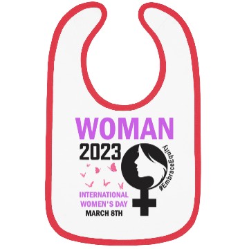 Discover International Women's Day Embrace Equity 8 March Bibs