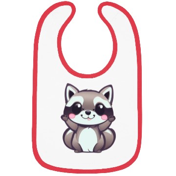 Discover cute chibi raccoon Bibs