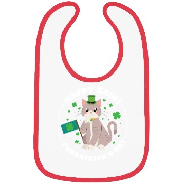 Discover Cat Happy St Purrrtricks Day Ireland Bibs