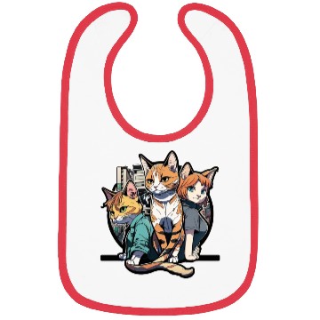 Discover anime street cats colour 1 Bibs