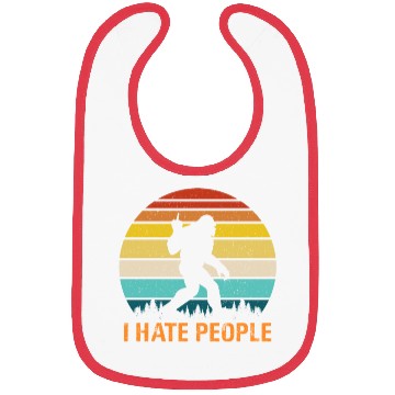 Discover Funny Bigfoot i Hate People Bibs