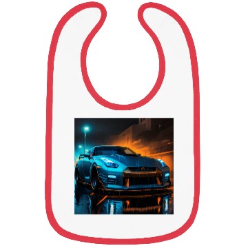 Discover neon blue car design Bibs