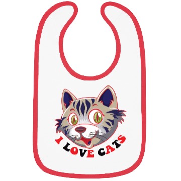 Discover I Love Cats Bibs