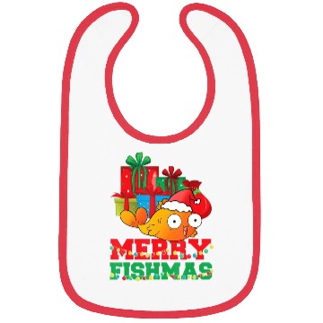 Discover Merry Fishmas Christmas Fish Lover Fisherman Ugly Bibs