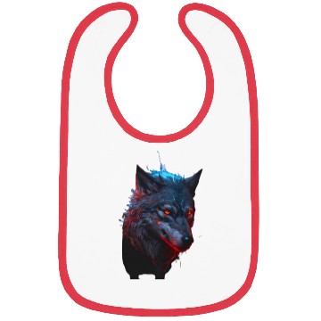 Discover dark ferocious wolf Bibs